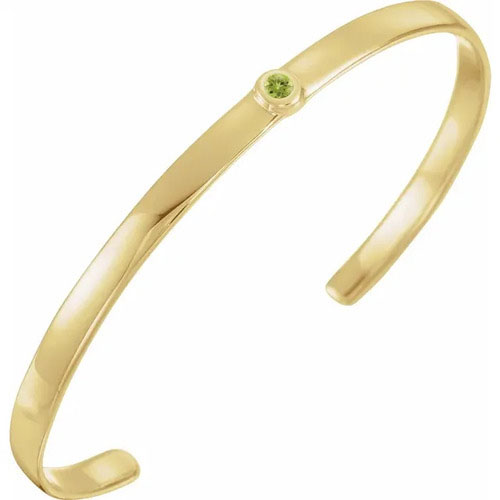 Rozana 0.12 Carat Peridot Bezel Set  Diamond Bracelet