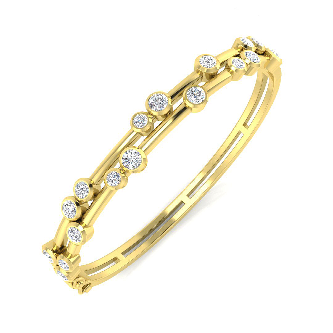 Suzeika Lab-Created Bezel Set Diamond Bracelet