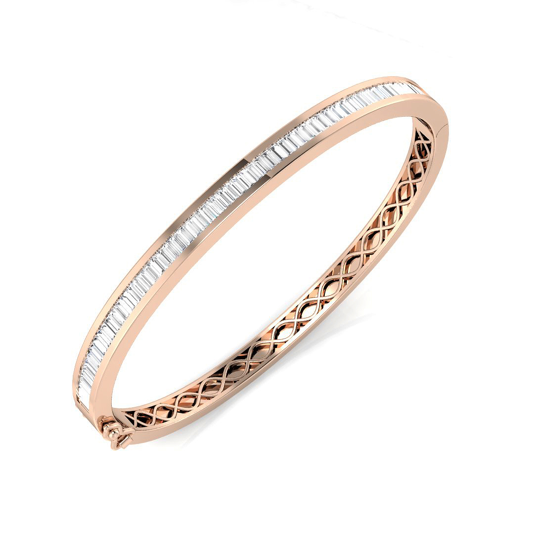 Suzeeka Lab-Created Channel Set Diamond Bracelet