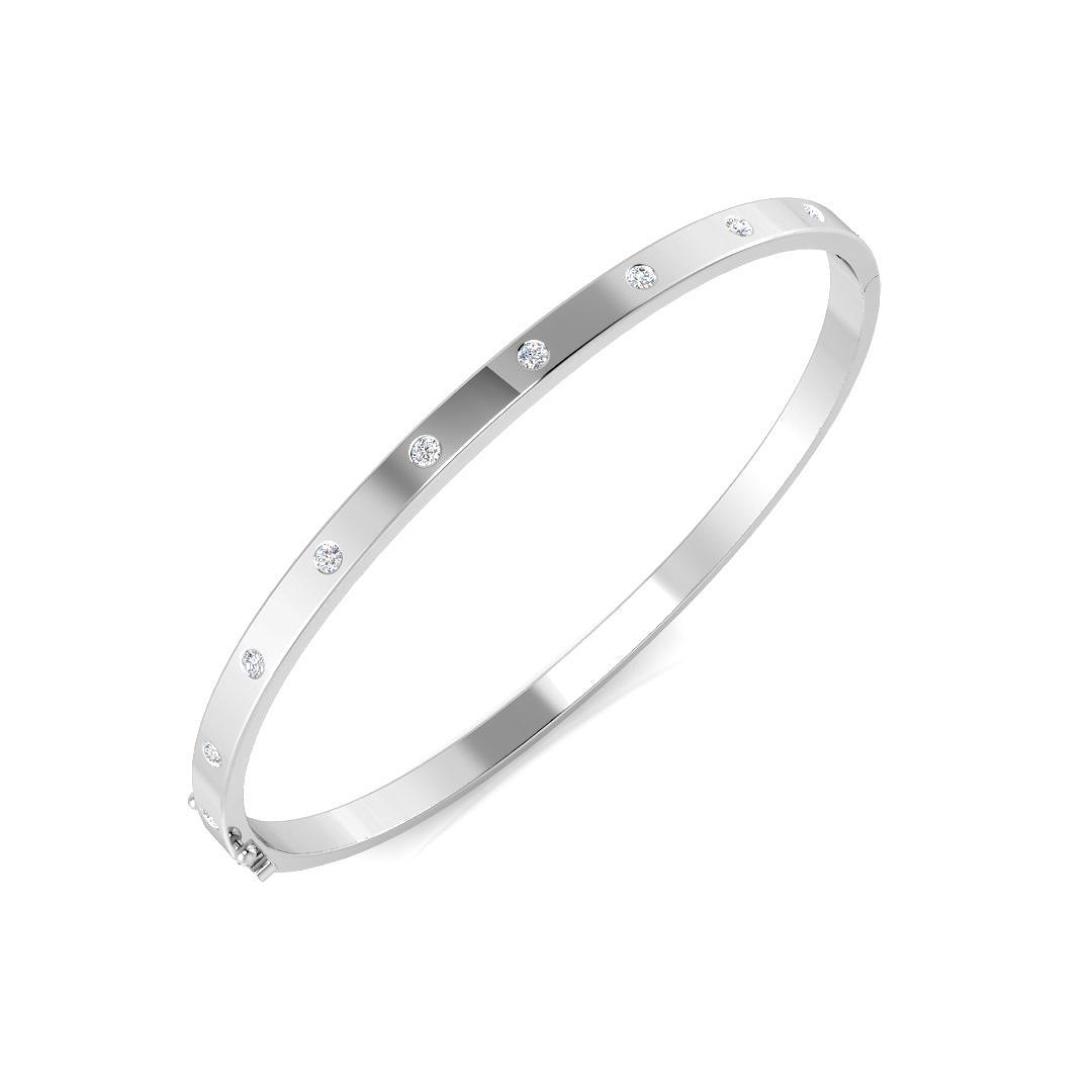 Guiltas Lab-Created Bezel Set Diamond Bracelet