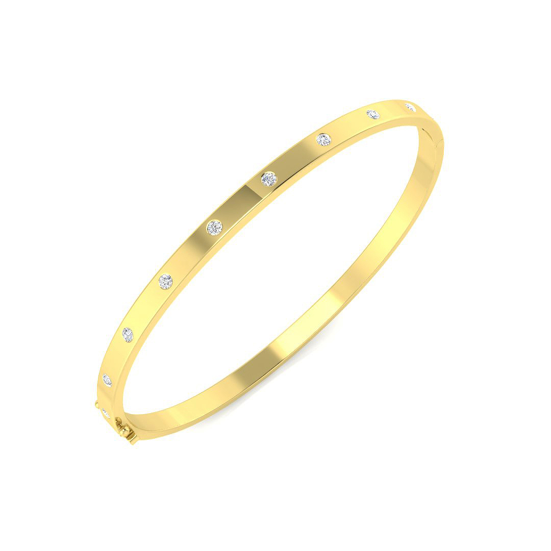 Guiltas Lab-Created Bezel Set Diamond Bracelet