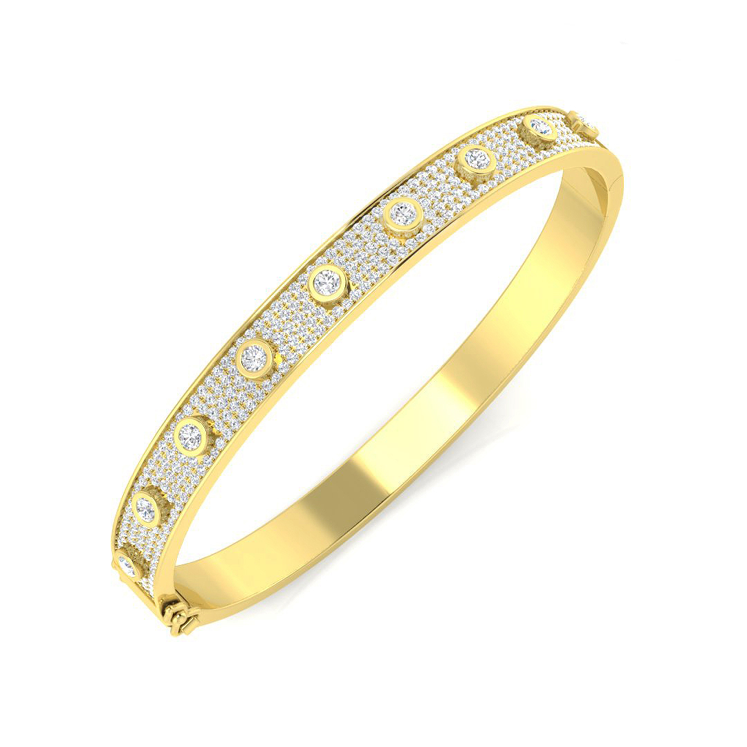 Suriena Lab-Created Bezel Set Diamond Bracelet