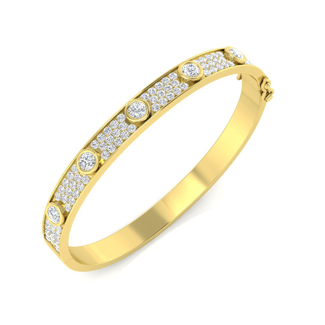 Dolcya Lab-Created Bezel Set Diamond Bracelet
