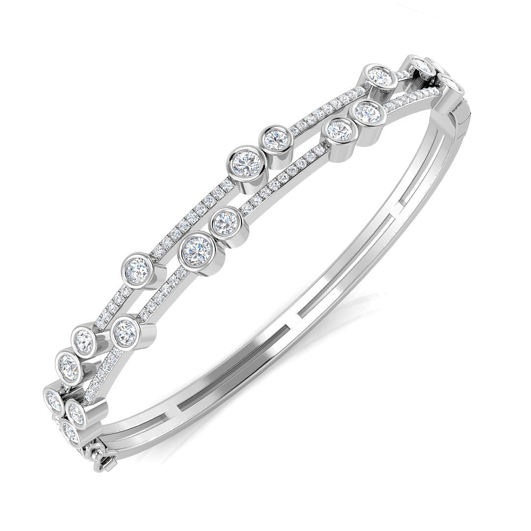 Frestina Lab-Created Pave set Diamond Bracelet