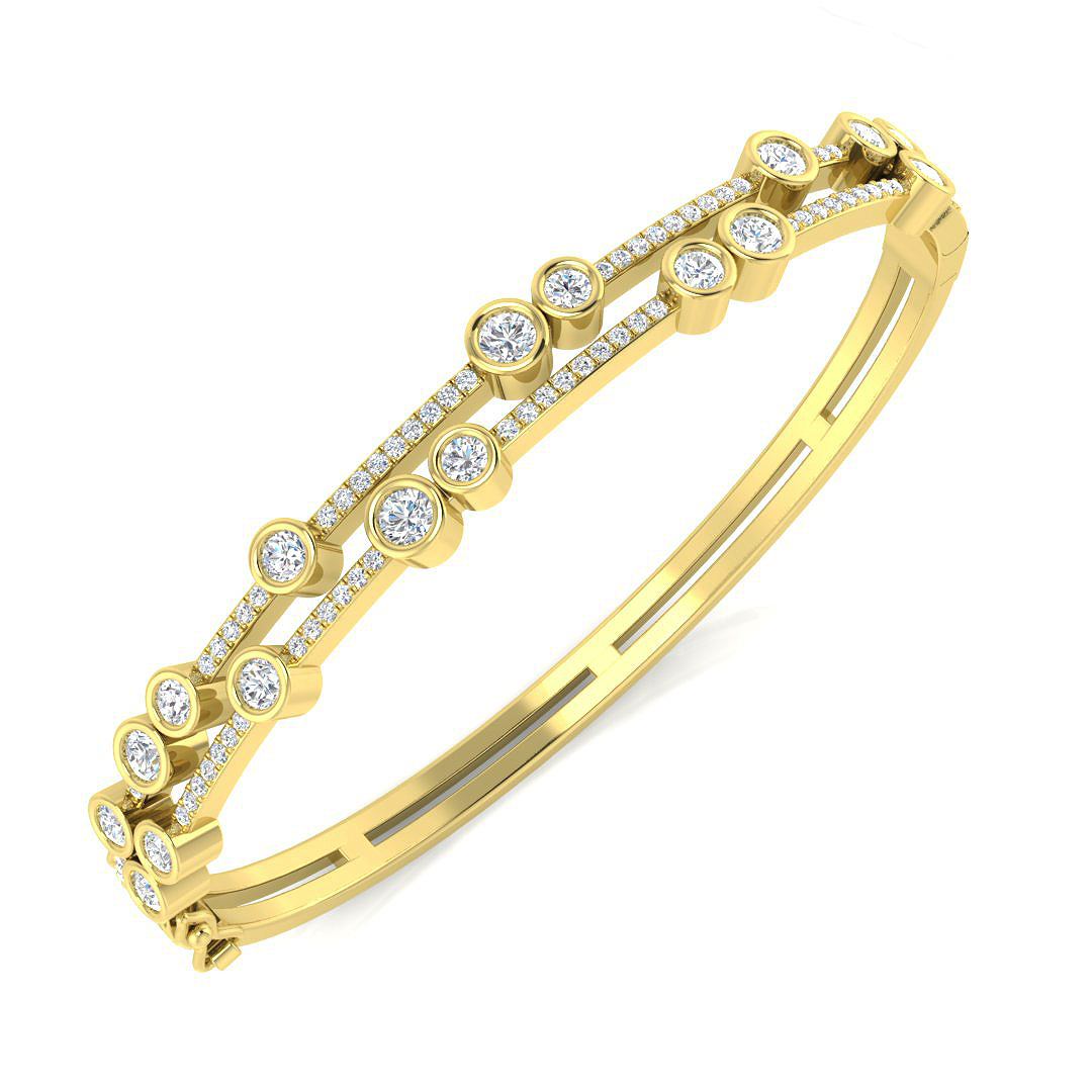 Frestina Lab-Created Pave set Diamond Bracelet