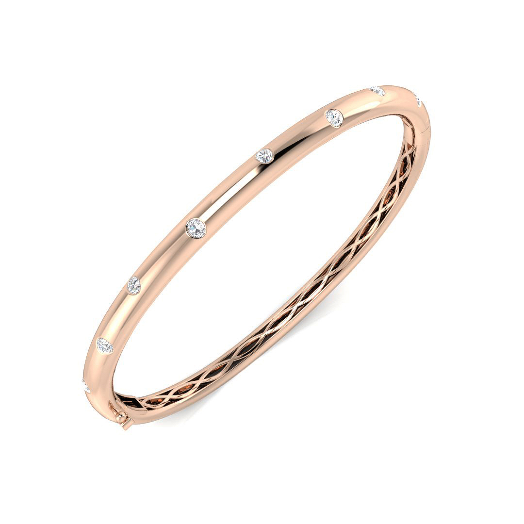 Sneal Lab-Created Bezel Set Diamond Bracelet