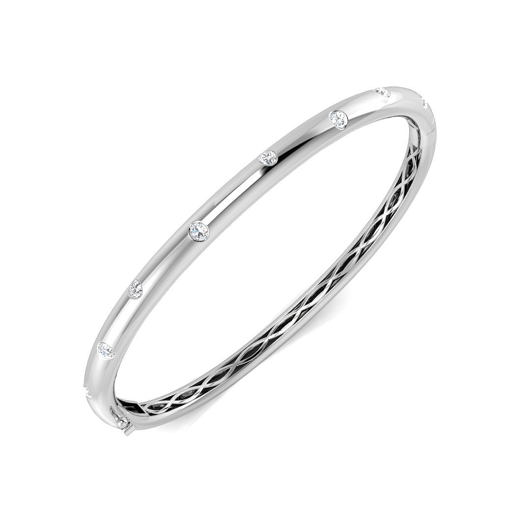 Sneal Lab-Created Bezel Set Diamond Bracelet