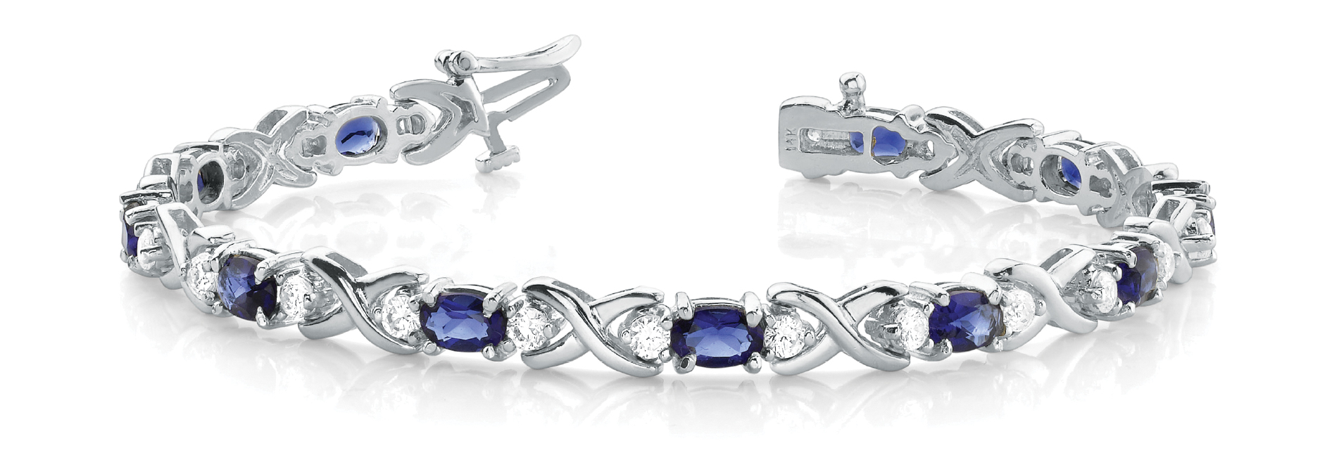 Theophilia 1.75 - 6.00 Carat Blue Sapphire  Diamond Bracelet