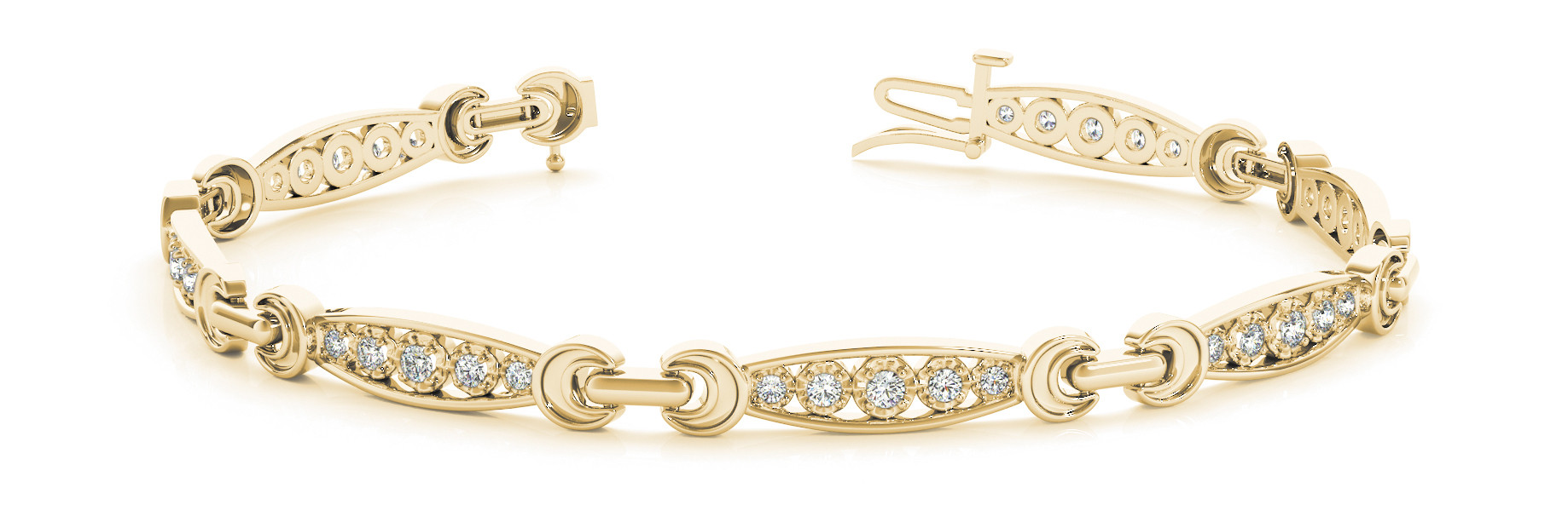 Eileen Natural Bezel Setting  Diamond Bracelet