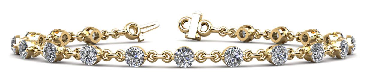 Verona Natural 2 Prong Set Diamond Bracelet