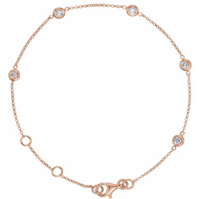 Rubina Natural Bezel Set  Diamond Bracelet