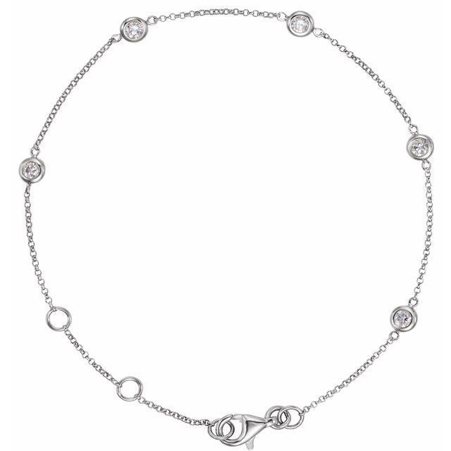 Rubina 0.25 Carat Natural Bezel Set  Diamond Bracelet