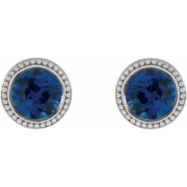 Teyah 0.90 Carat Blue Sapphire  Diamond Earrings