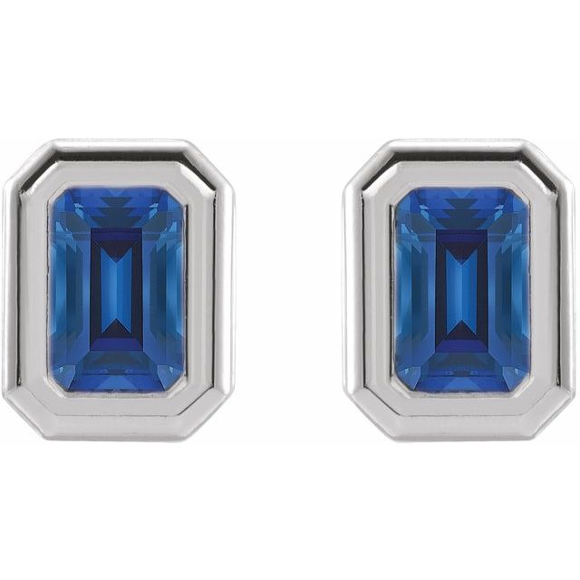 Torun 2.30 Carat Blue Sapphire  Diamond Earrings