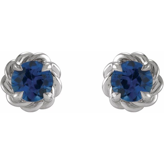 Tooba 0.48 Carat Blue Sapphire  Diamond Earrings