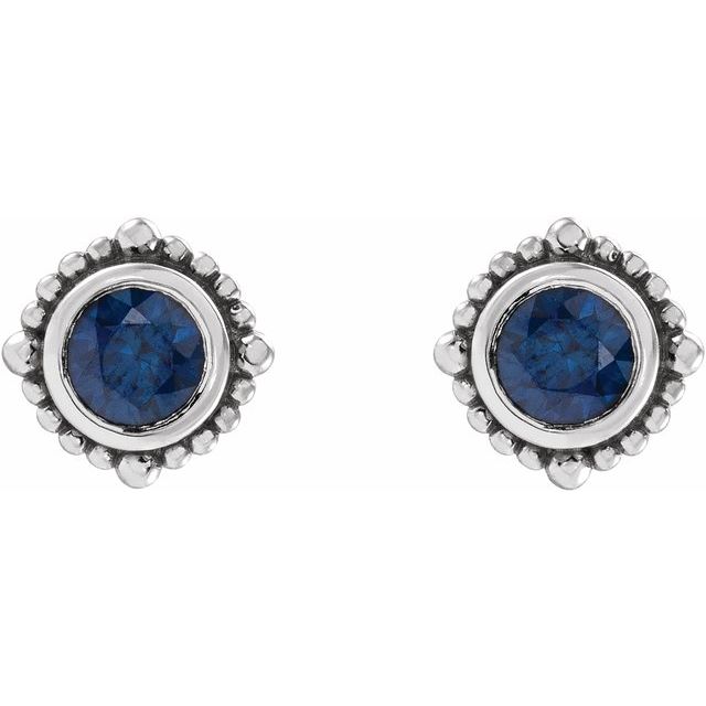Tida 0.30 Carat Blue Sapphire  Diamond Earrings