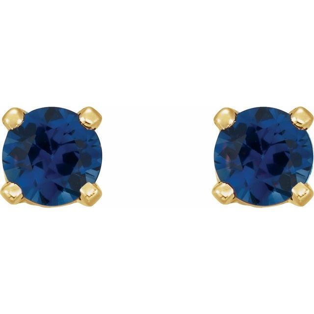 Theda 0.30 Carat Blue Sapphire  Diamond Earrings