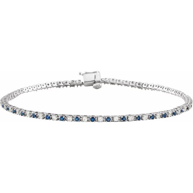 Tanyka 1.56 Carat Blue Sapphire  Diamond Bracelet