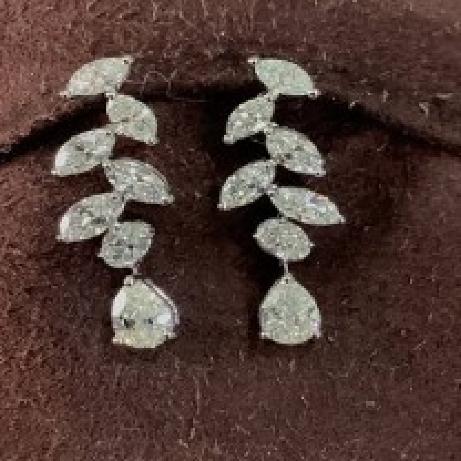 Hailey 3.96 Carat Natural Prong Set  Diamond Earrings