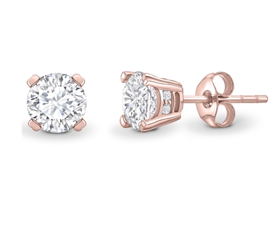 Jasmine Natural 4 Prong  Diamond Earrings