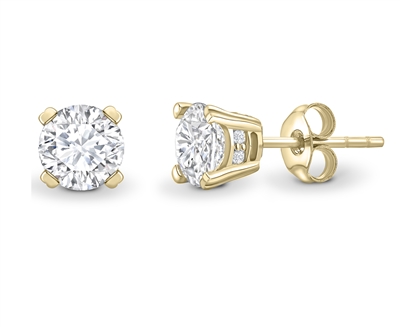 Jasmine Natural 4 Prong  Diamond Earrings