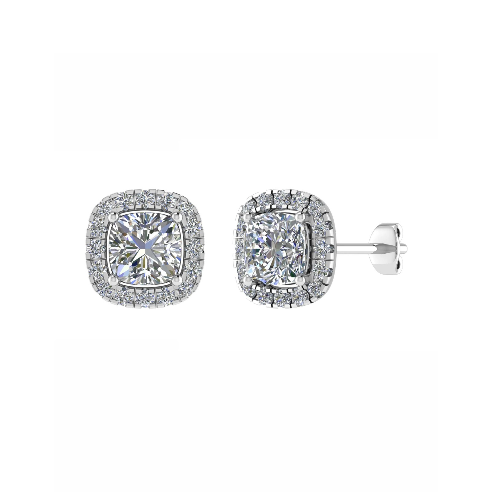 Janeva 0.10 - 3.00 Carat Natural 4 Prong  Diamond Earrings