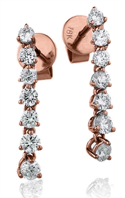 Lyndall Natural 3 Prong  Diamond Earrings