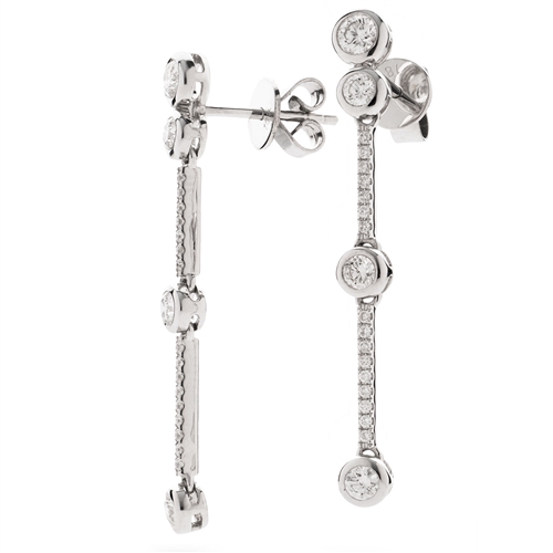 Kathee Natural Bezel Set  Diamond Earrings