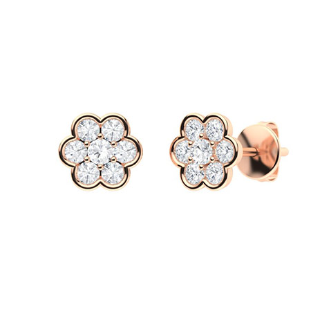 Gail Natural 6 Prong  Diamond Earrings
