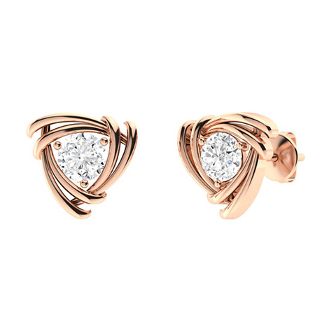 Gracee Lab-Created 3 Prong  Diamond Earrings