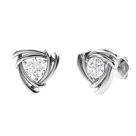 Gracee 0.10 Carat Lab-Created 3 Prong  Diamond Earrings