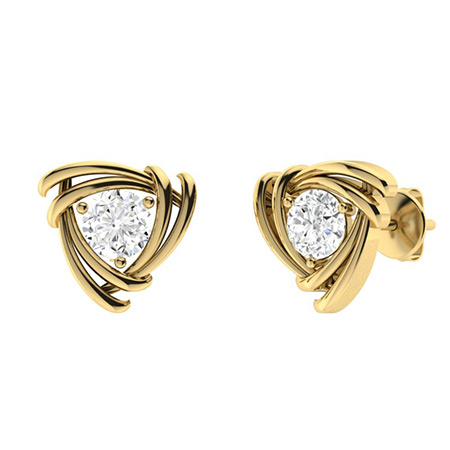 Gracee Lab-Created 3 Prong  Diamond Earrings