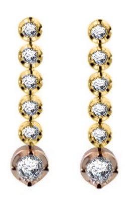 Luria Natural 4 Prong Set  Diamond Earrings