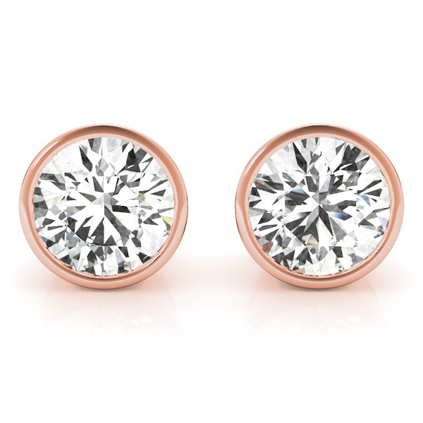 Jaylah Natural Bezel  Diamond Earrings