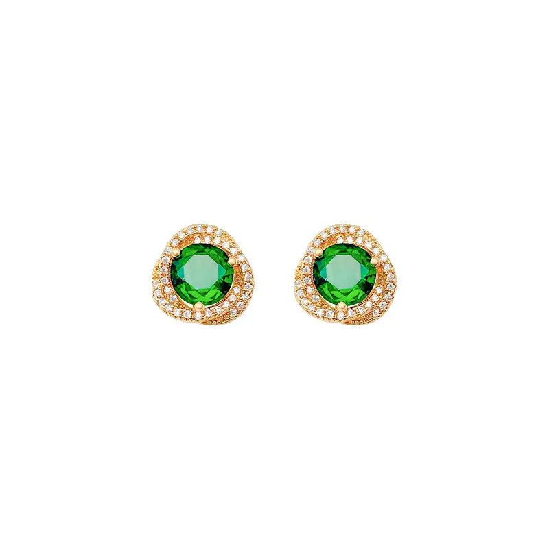 Astrella Emerald  Diamond Earrings