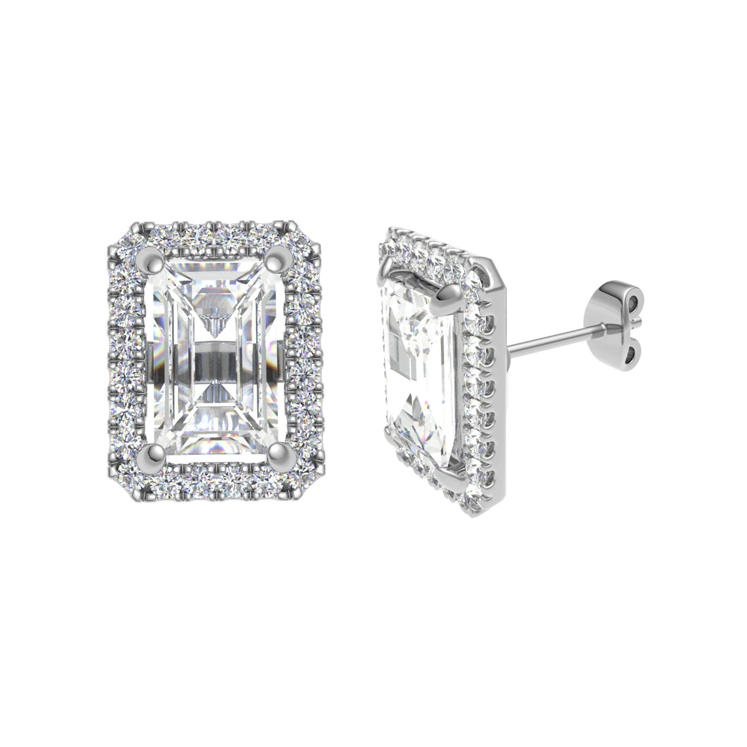 Judy Natural 4 Prong  Diamond Earrings