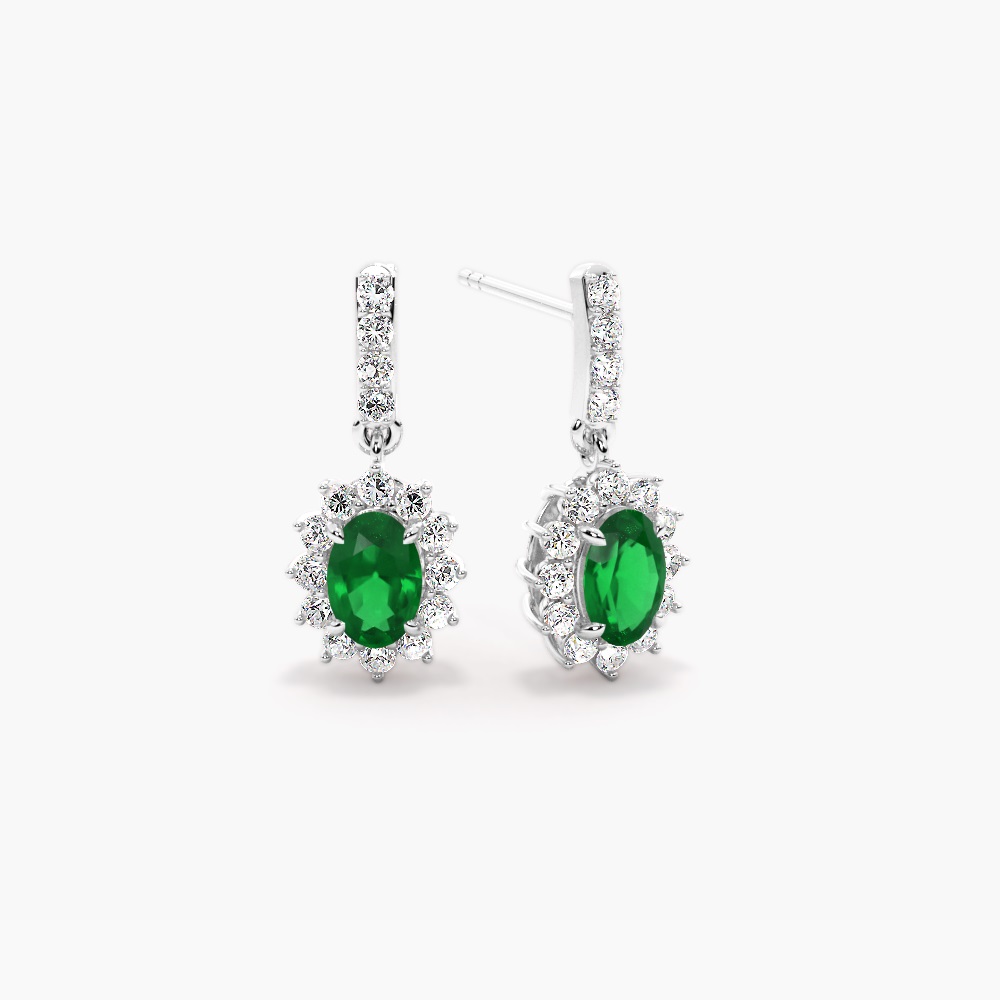 Bozica 0.50 Carat Emerald  Diamond Earrings