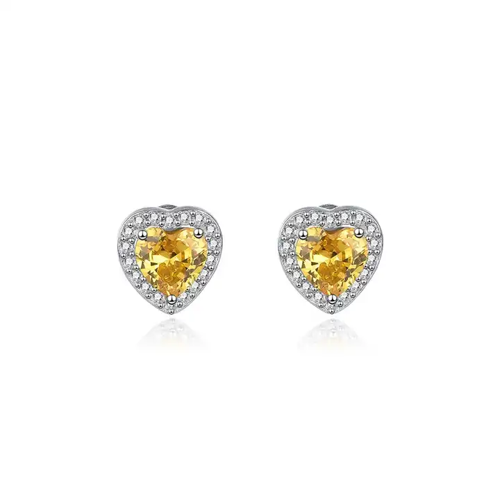 Hattie 0.60 - Carat Yellow 3 Prong  Diamond Earrings