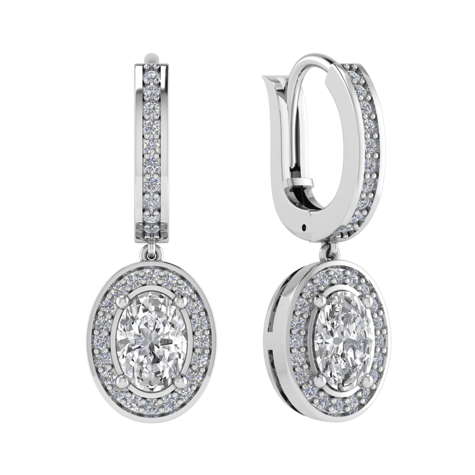 Lissianna Natural 4 Prong Set  Diamond Earrings