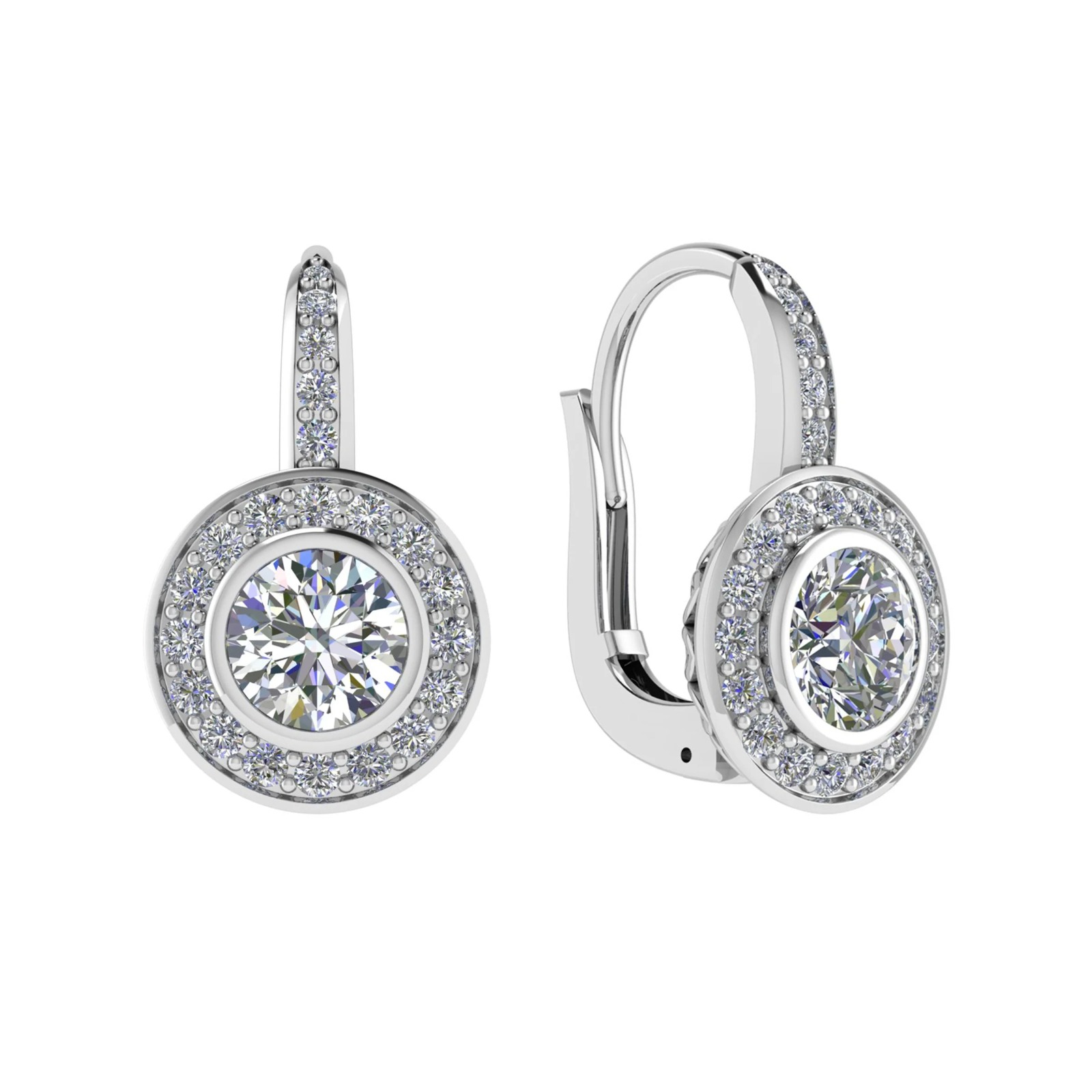 Sparkling Diamond Hoop Earings