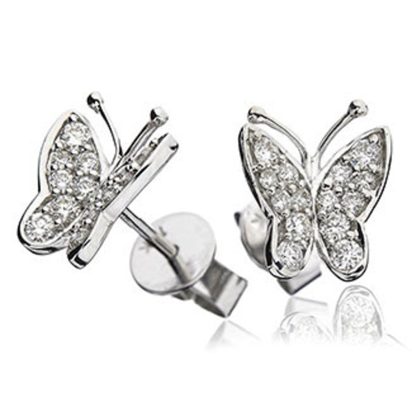 Gerarda Natural Pave Set  Diamond Earrings