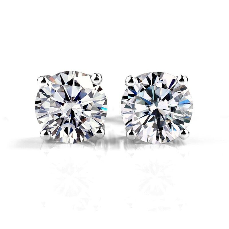 Juniper Natural 4 Prong  Diamond Earrings