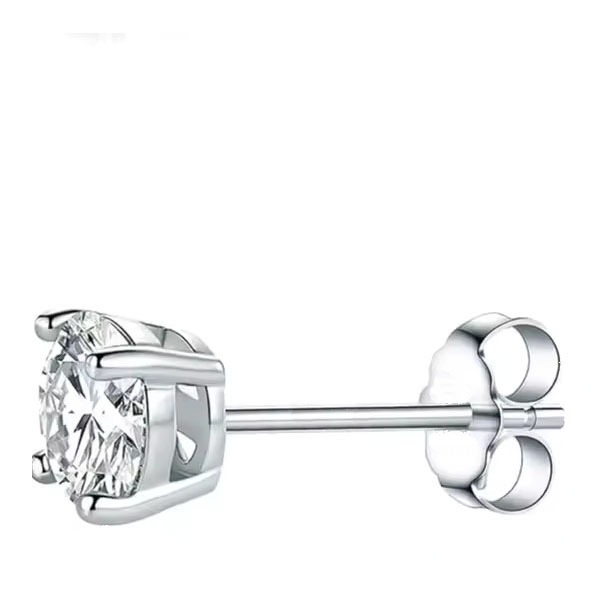 Geri Natural 4 Prong Set  Diamond Earrings