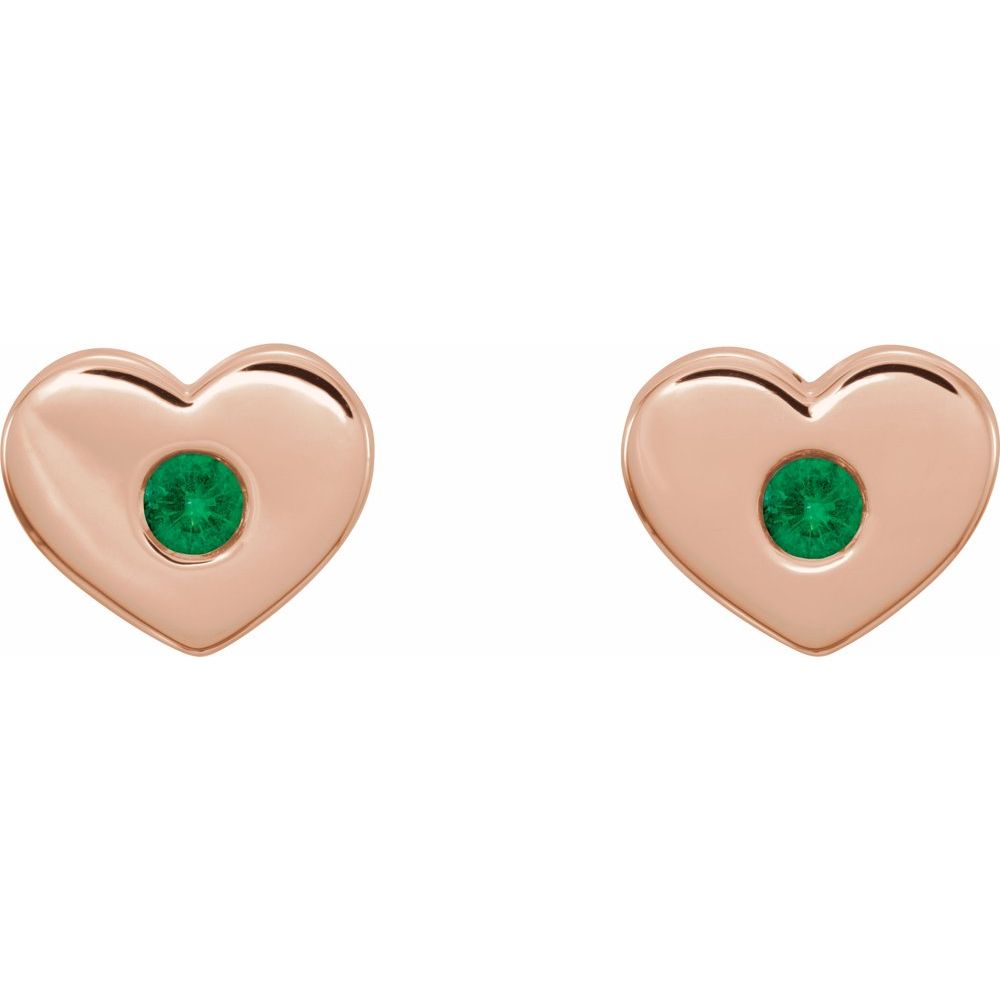 Helvynya Emerald Bezel Set  Diamond Earrings