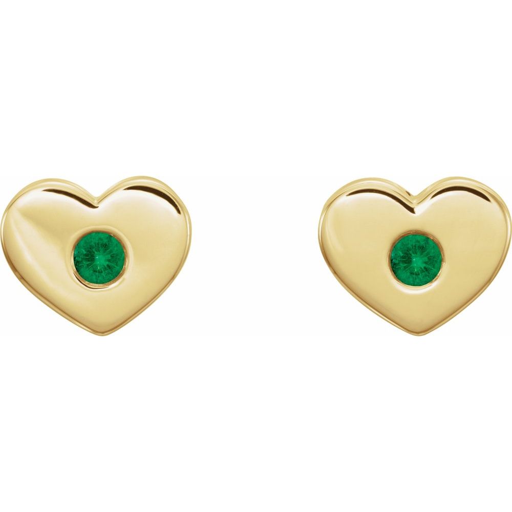 Helvynya 0.16 Carat Emerald Bezel Set  Diamond Earrings