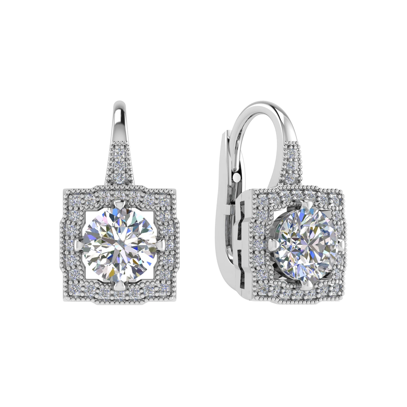 Designer Diamond Hoop Earrings