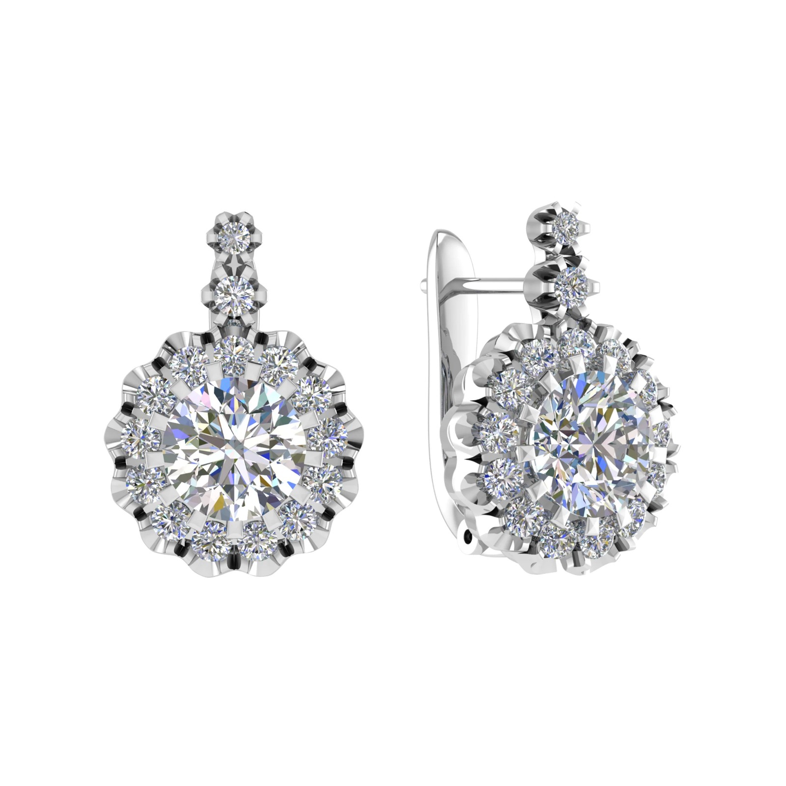 Classic Round Diamond Hoop Earring