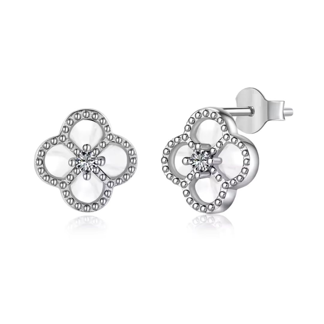 Jaelyn 0.07 Carat Natural 4 Prong  Diamond Earrings