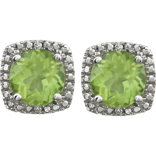 Aliyah 1.71 Carat Peridot  Diamond Earrings