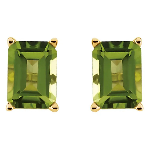 Alfia 2.00 Carat Peridot  Diamond Earrings